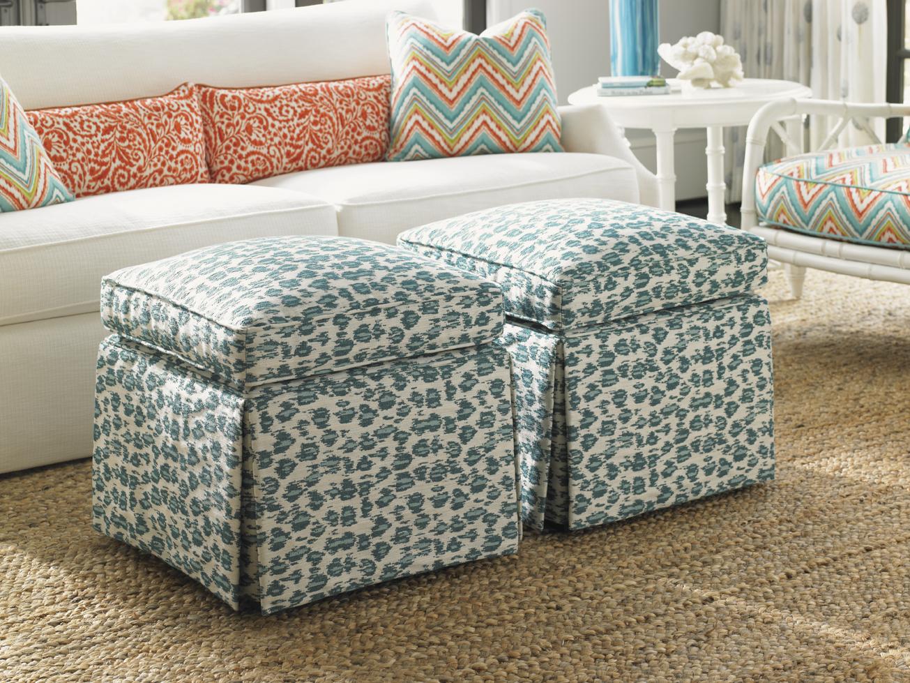 Skirted hot sale storage ottoman